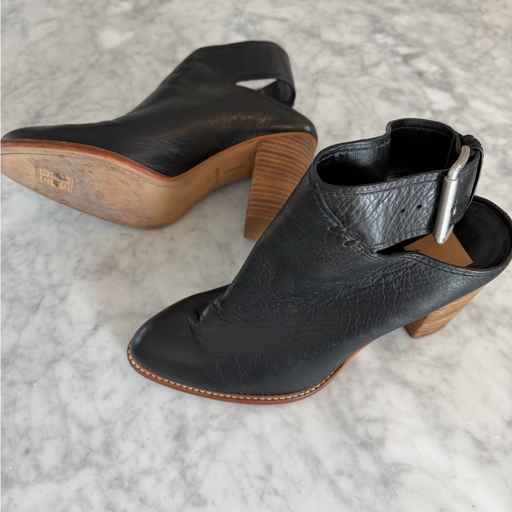 Black Leather Ankle Boots